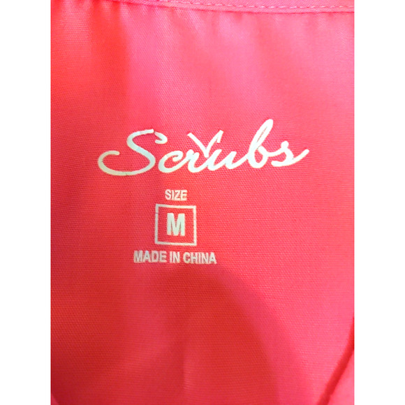 Scrubs Women's Pink Scrub Top Size Medium Medical Nursing - Picture 3 of 5